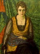 konrad magi A portrait of Alvine Kapp oil